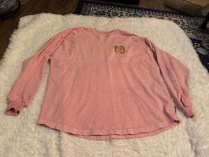 Walt Disney World Briar Rose Gold Sparkle Glitter Logo Spirit Jersey Pink Size L